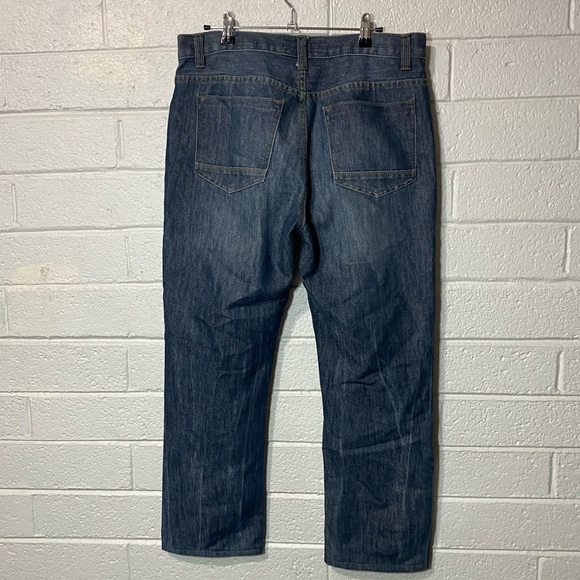 28inseam Paper Denim & Cloth Jeans 34 Waist Slim Straight DarkWash Tailored NICE - Picture 2 of 11